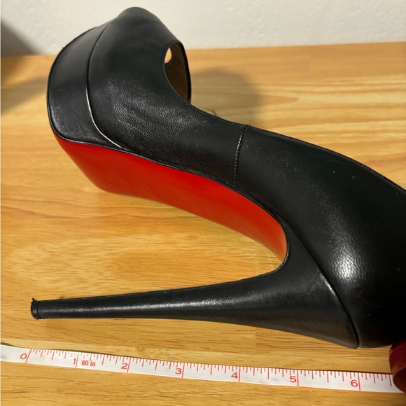 Christian Louboutin Black Peep Toe Pumps - Picture 4 of 12